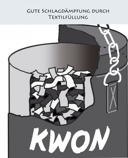 Sandsack blau 150 cm gefüllt