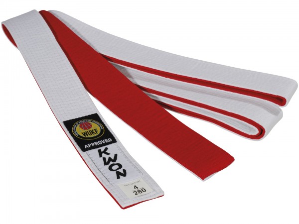 Taekwondo / Karate Gürtel , Wendegürtel rot oder weiß , 4 cm breit
